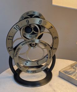 Layered Metal Rings Watch Decor