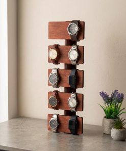 Vertical Wooden Watch Display Stand